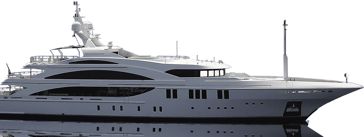 Luxury Yacht Side View PNG Image