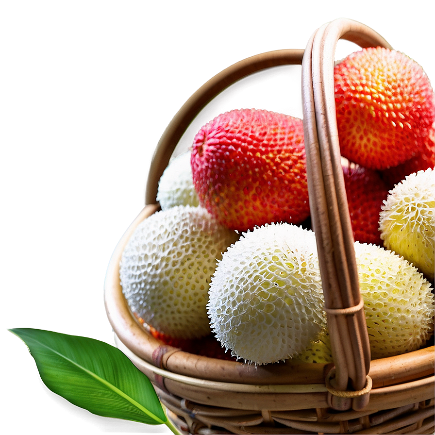 Lychee Harvest Basket Png 06252024 PNG Image