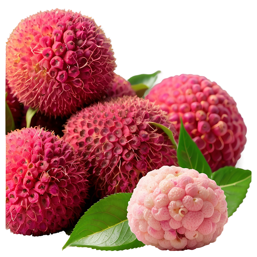 Lychee With Leaf Png Sqf37 PNG Image