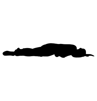 Lying Woman Silhouette Graphic PNG Image