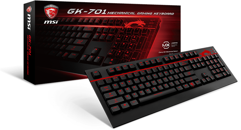 M S I G K701 Mechanical Gaming Keyboard PNG Image