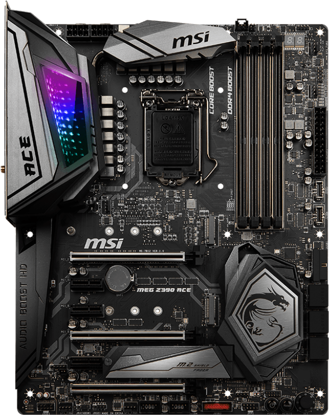 M S I M E G Z390 A C E Motherboard PNG Image