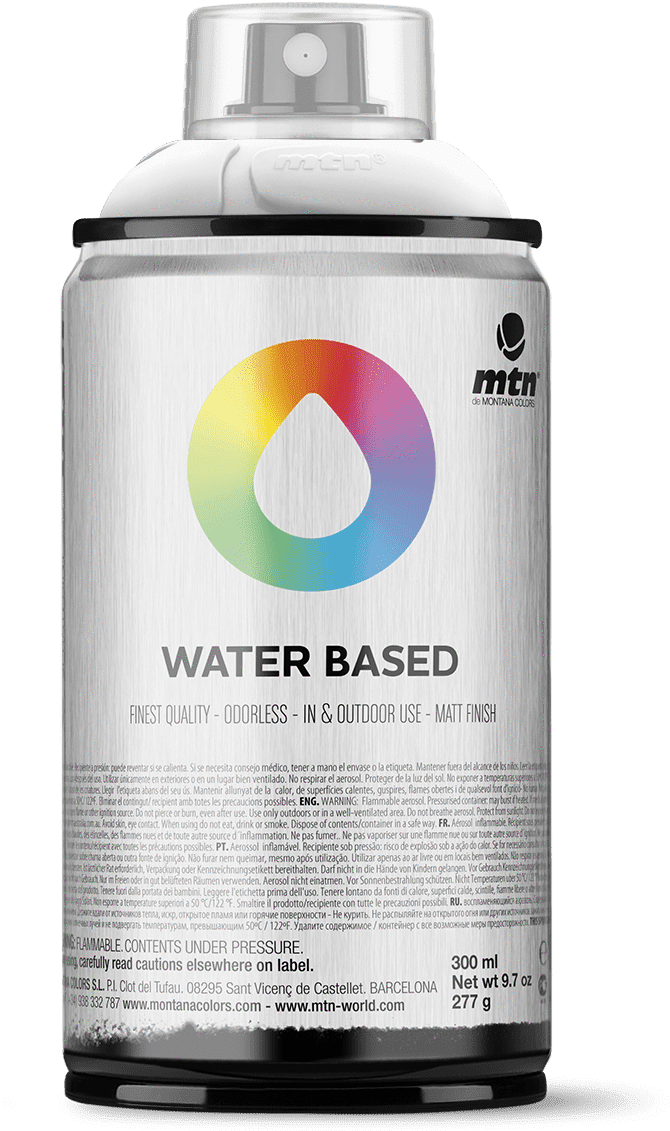 M T N Water Based Spray Paint Can PNG Image