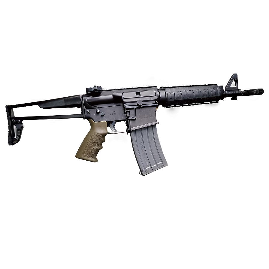 M16 Rifle Flat Design Png Vwm46 PNG Image