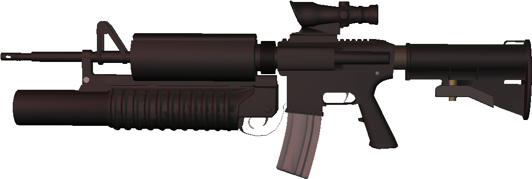 M4_ Carbine_with_ Grenade_ Launcher_ Attachment PNG Image