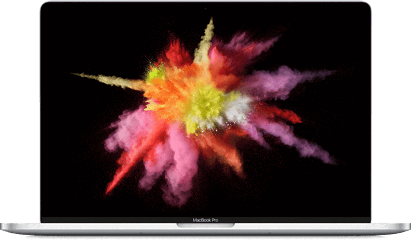 Mac Book Pro Colorful Display PNG Image