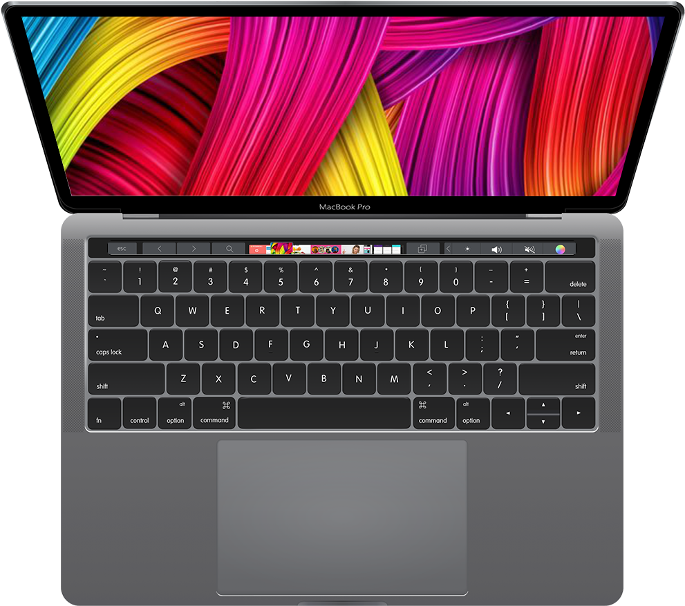 Mac Book Pro Open Display PNG Image