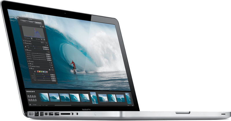 Mac Book Pro Side View PNG Image