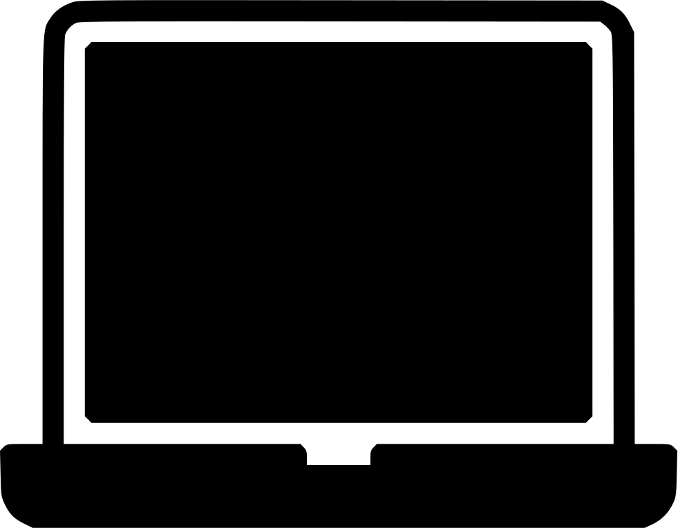 Macbook Silhouette Vector PNG Image