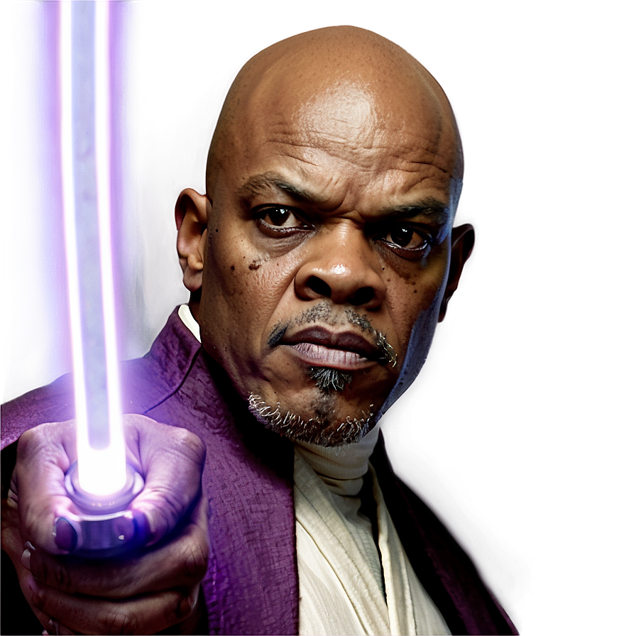 Mace Windu Portrait Art Png 06242024 PNG Image