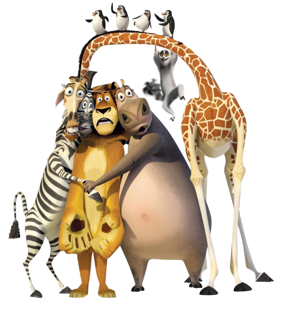 Madagascar Animated Characters PNG Image