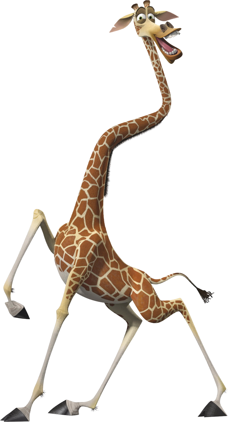 Madagascar Giraffe Character Running PNG Image