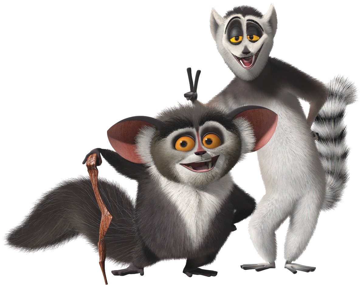 Madagascar Lemurs King Julienand Mort PNG Image