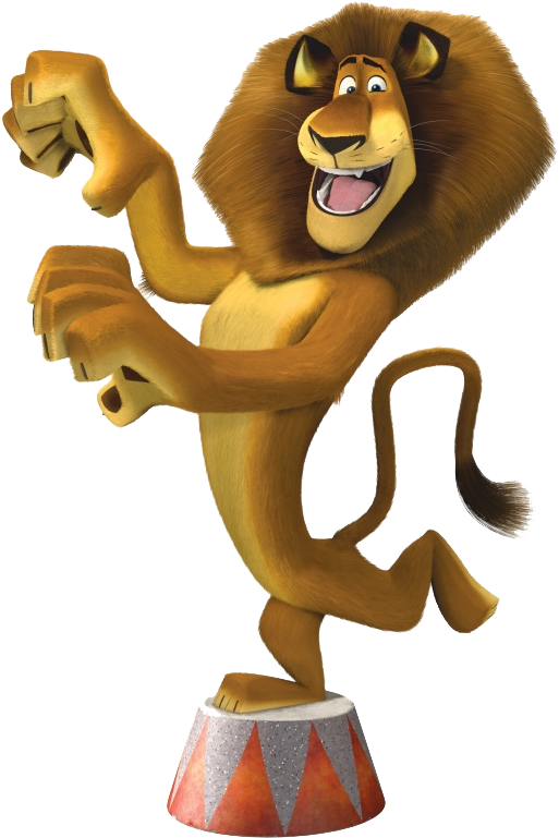 Madagascar Lion Alex Performing PNG Image