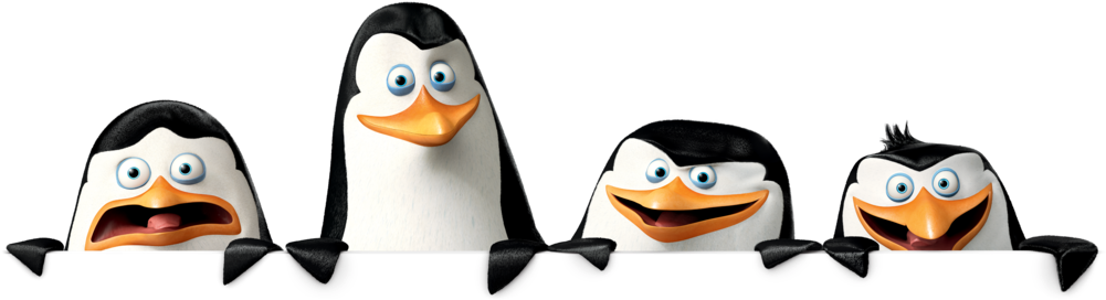 Madagascar Penguins Animated Characters PNG Image