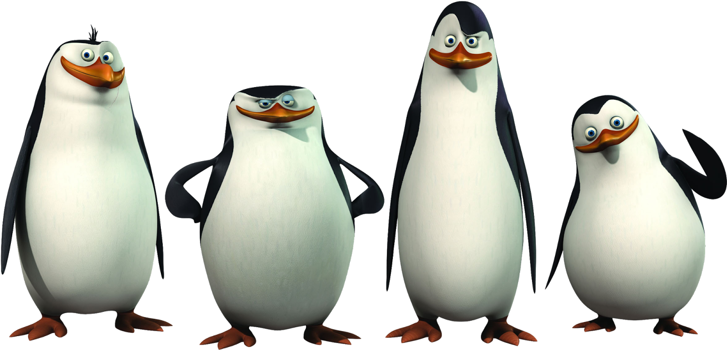 Madagascar Penguins Characters PNG Image