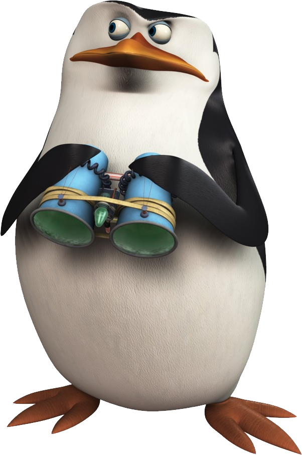 Madagascar Penguinwith Binoculars PNG Image