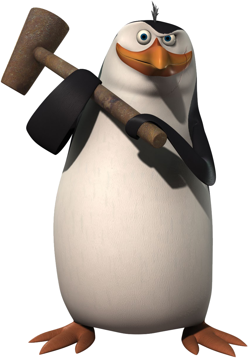 Madagascar Penguinwith Hammer PNG Image