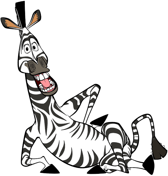 Madagascar Zebra Character Laughing PNG Image