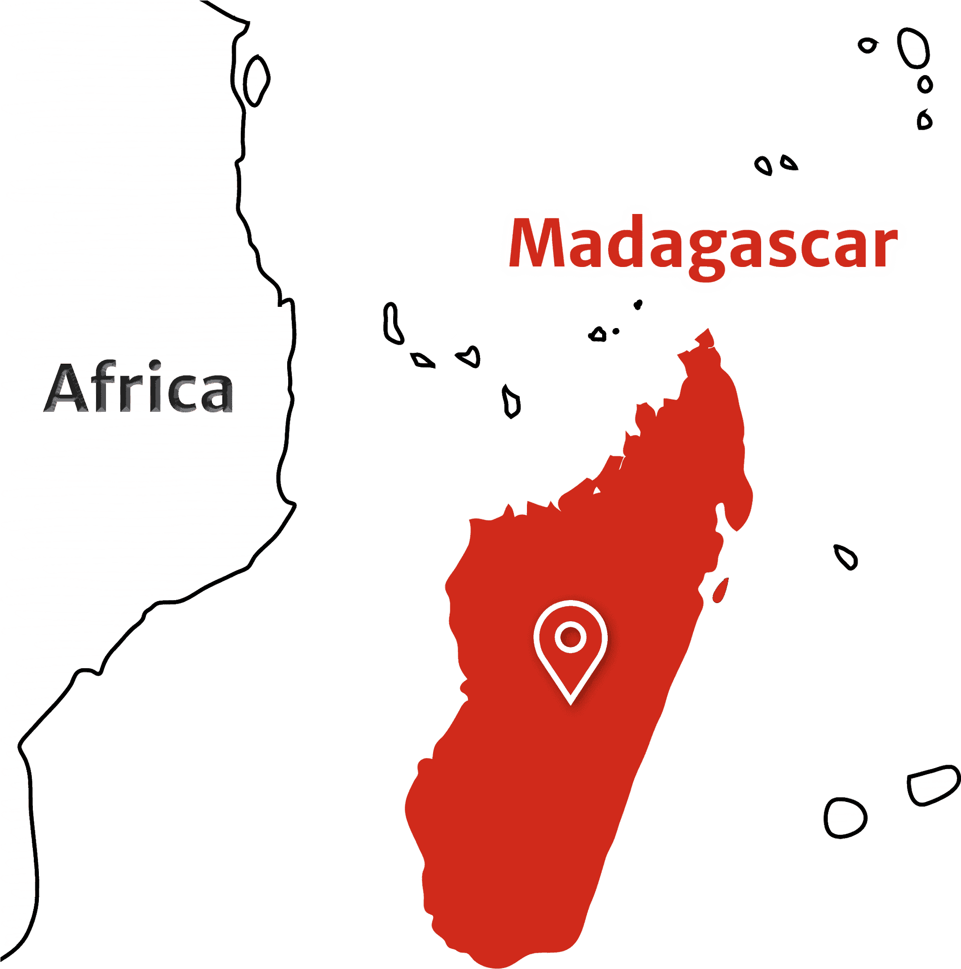 Madagascarand Africa Map PNG Image