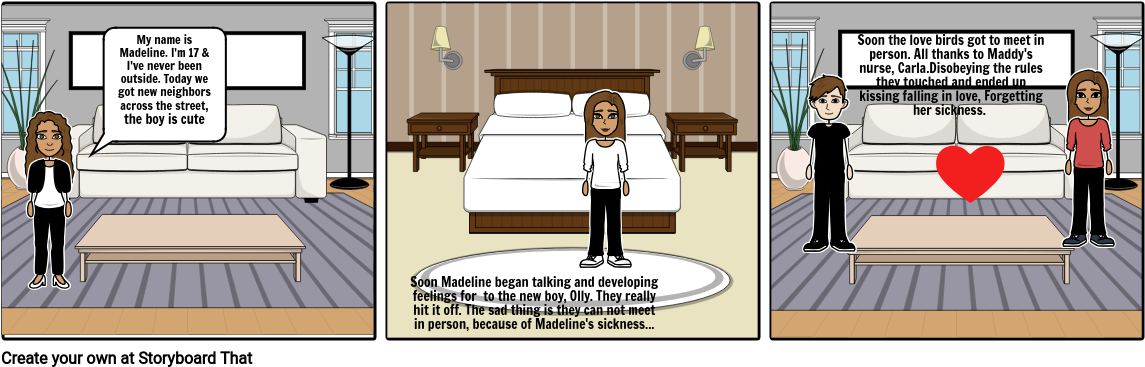 Madeline Love Story Comic Strip PNG Image