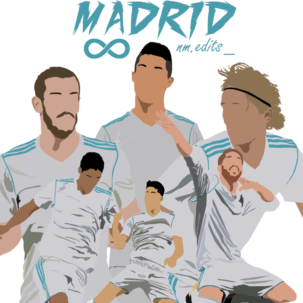 Madrid Football Team Illustration PNG Image