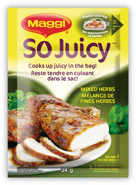 Maggi So Juicy Mixed Herbs Packet PNG Image