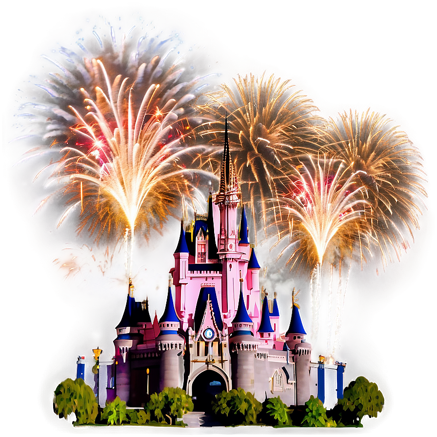 Magic Kingdom Fireworks Display Png 76 PNG Image