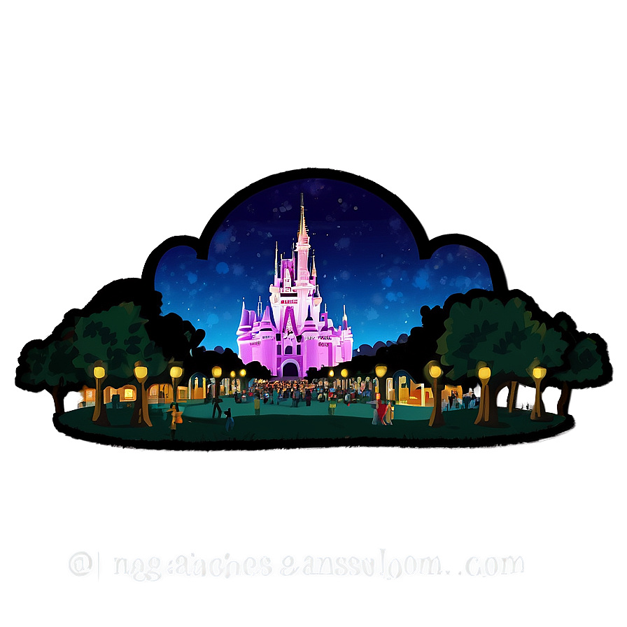 Magic Kingdom Night Sky Png Cfu PNG Image