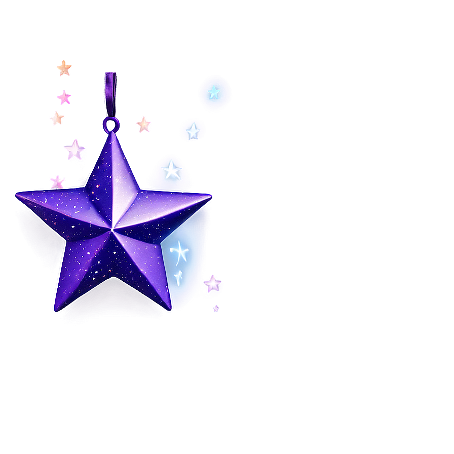 Magic Purple Star Decoration Png 06252024 PNG Image