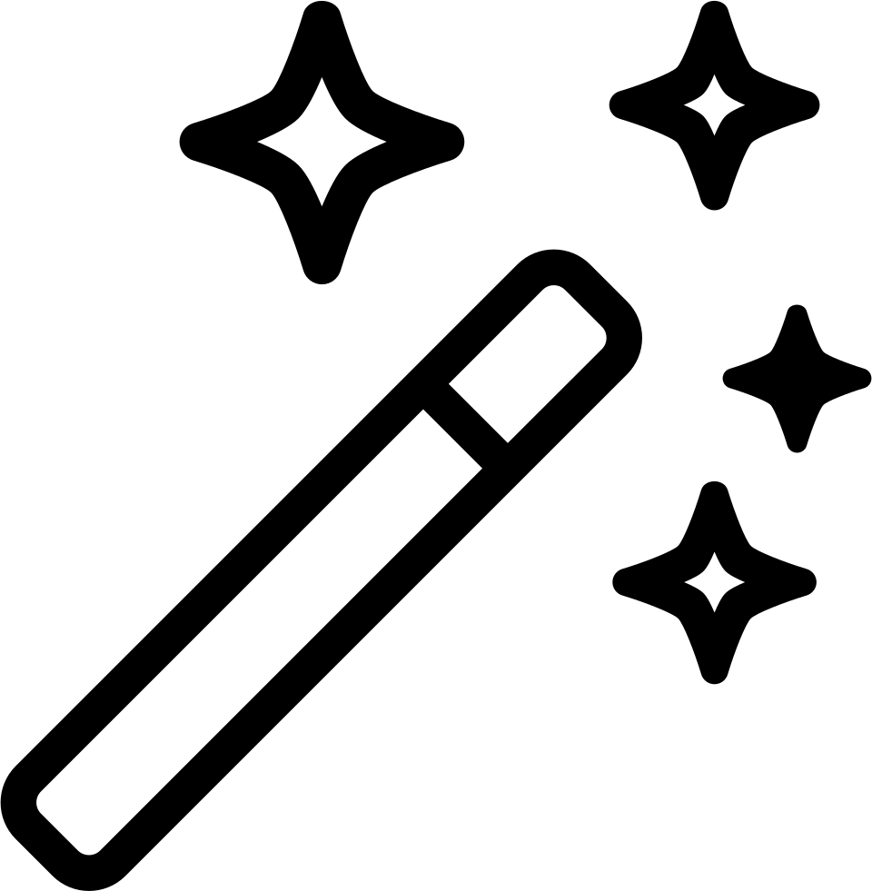 Magic Wand Sparkles Icon PNG Image