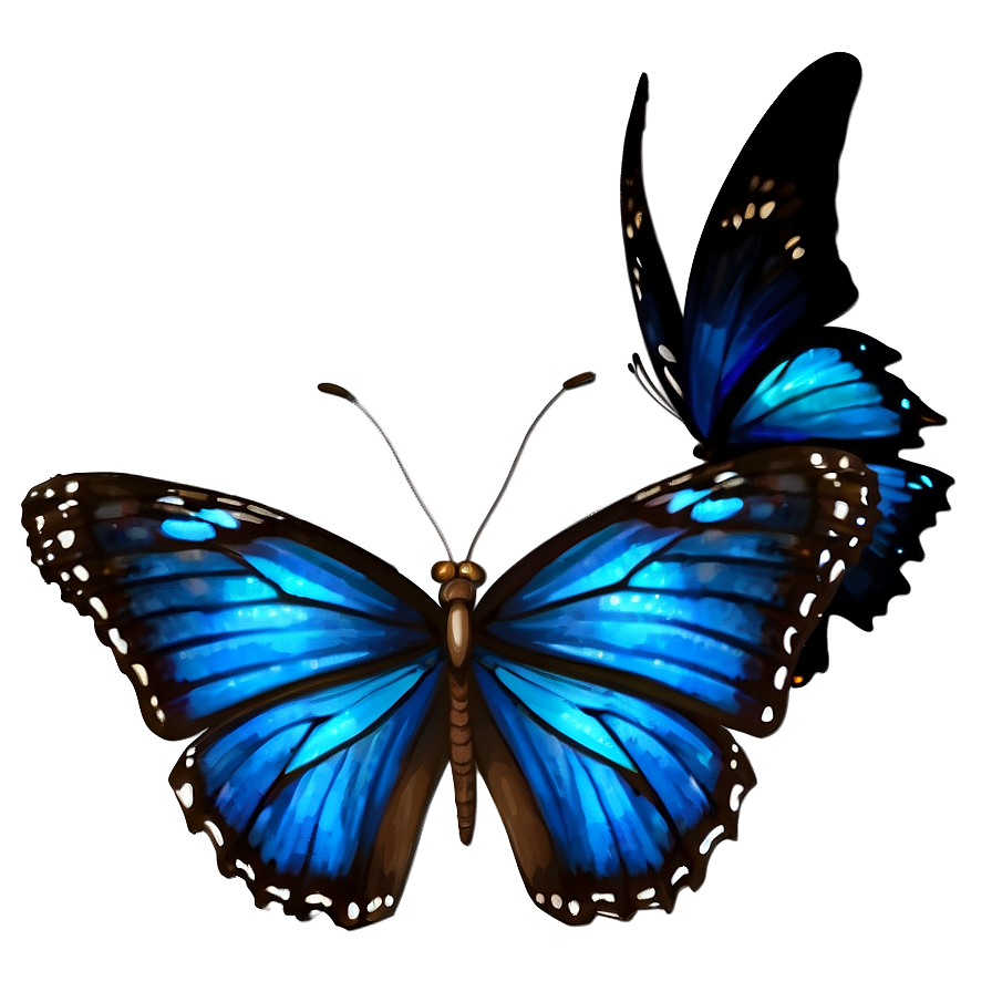 Magical Blue Butterfly Png Adt86 PNG Image