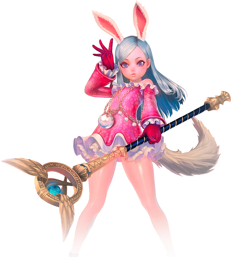 Magical Bunny Warrior PNG Image