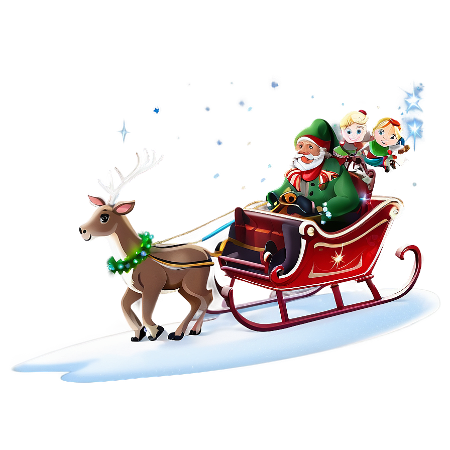 Magical Christmas Sleigh Ride Png Omg3 PNG Image