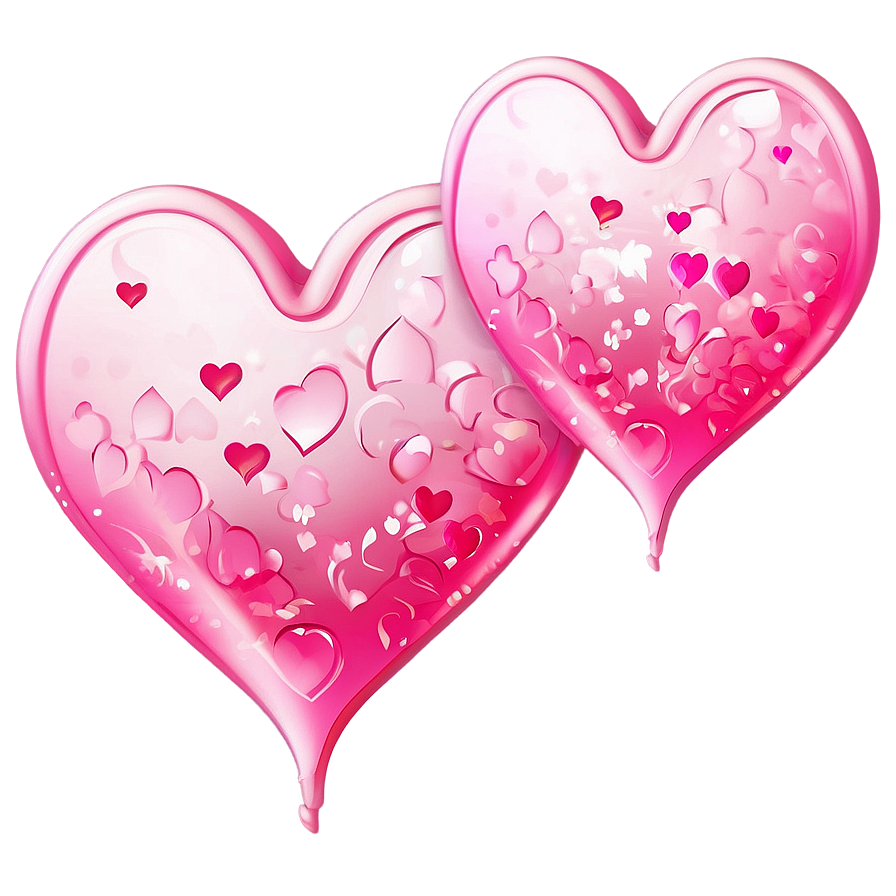 Magical Pink Hearts Png Ple PNG Image