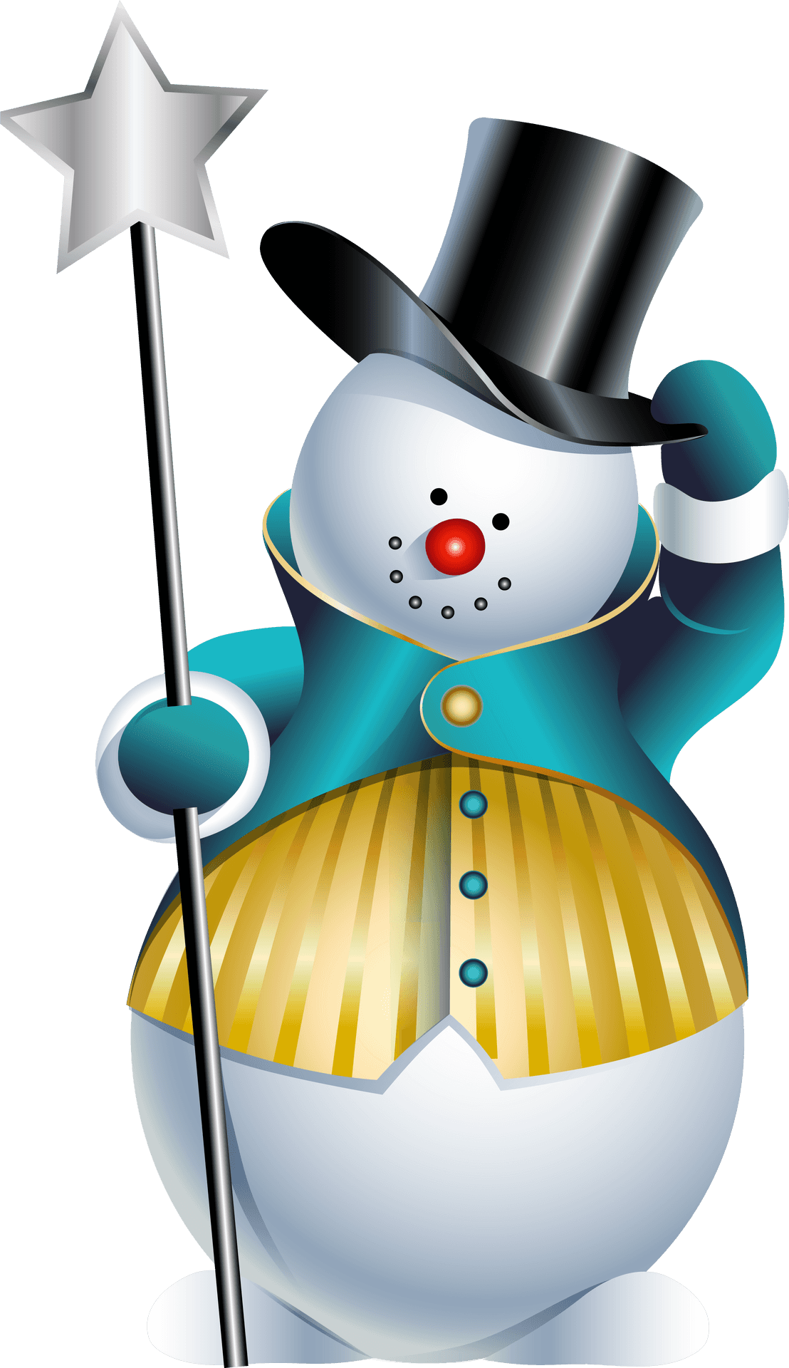 Magical Snowman Clipart PNG Image