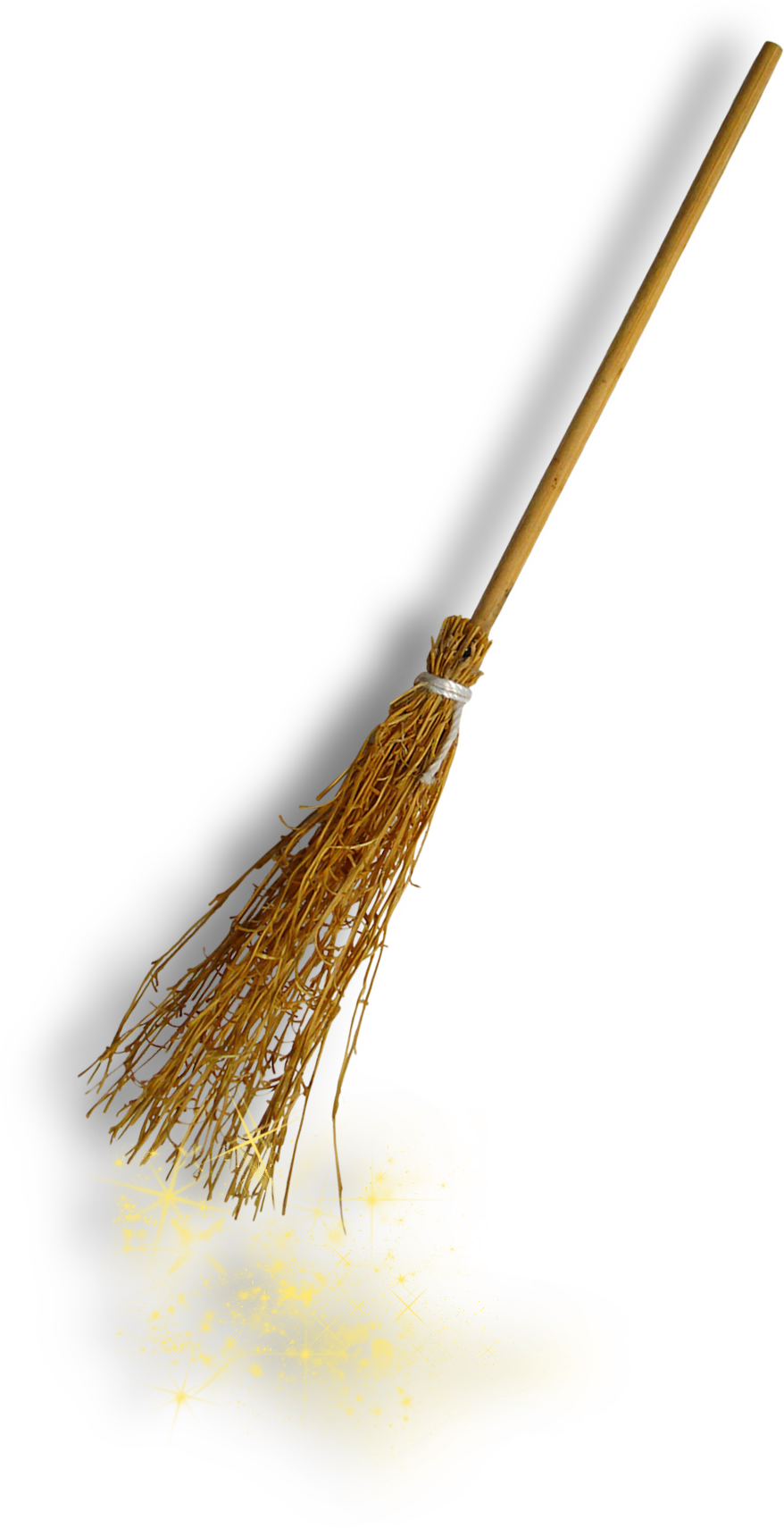 Magical Sparkling Broom Illustration PNG Image