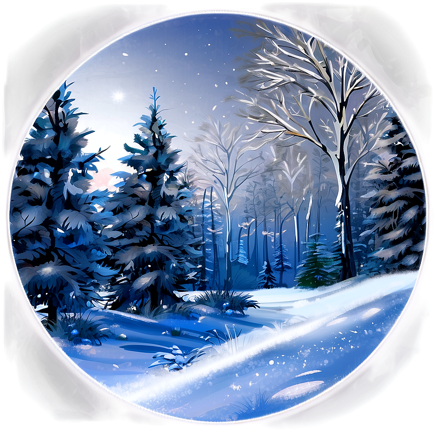 Magical Winter Landscape Picture Png 05212024 PNG Image