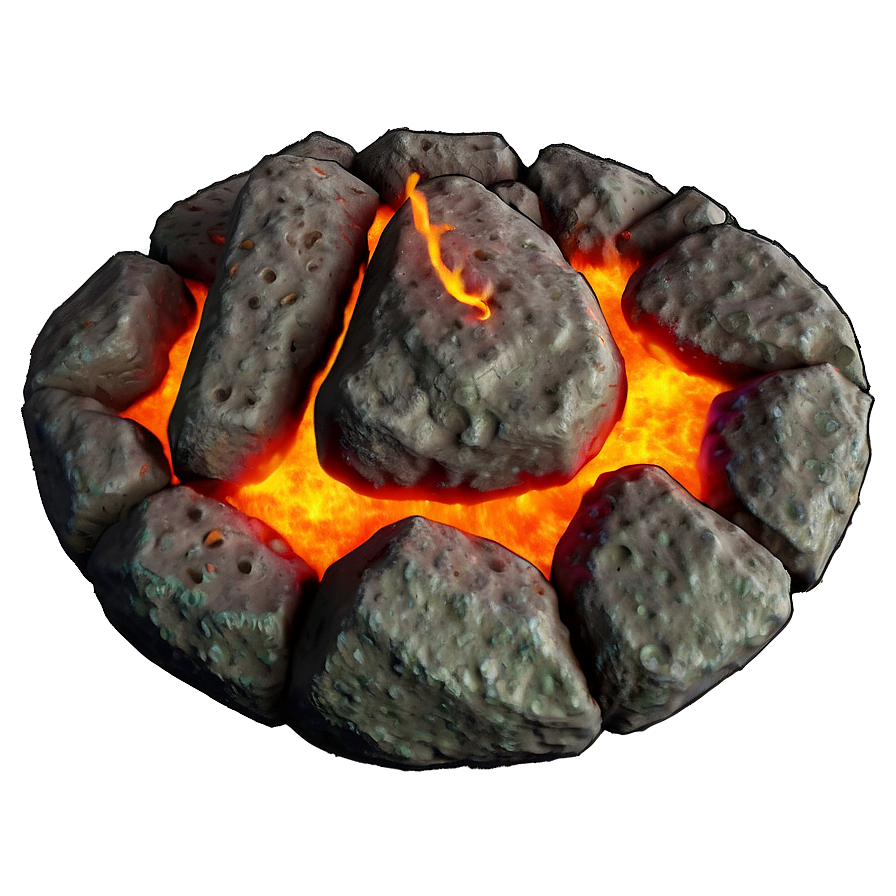 Magma And Rocks Png Qdf14 PNG Image