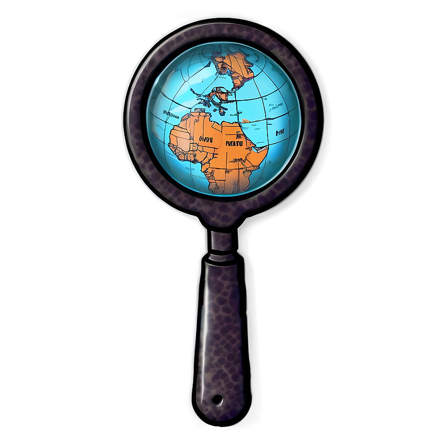 Magnifying Glass And Map Png 84 PNG Image