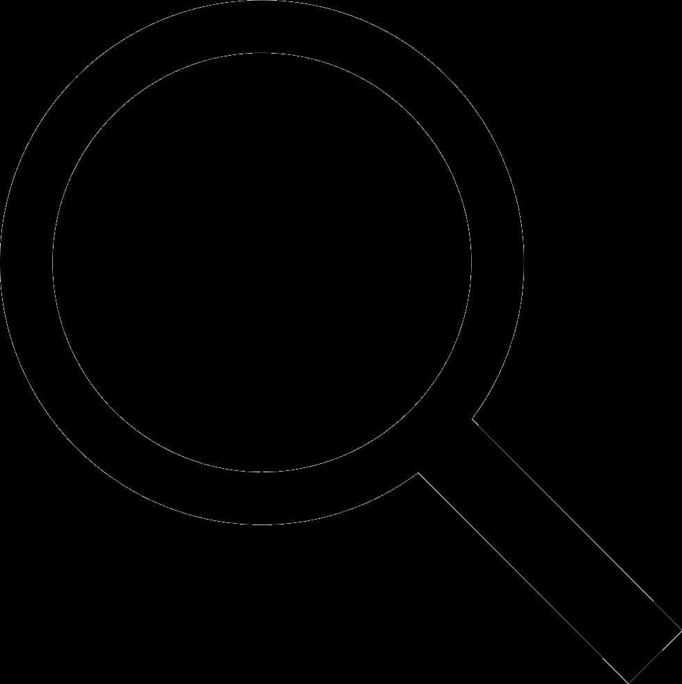 Magnifying Glass Icon Black PNG Image