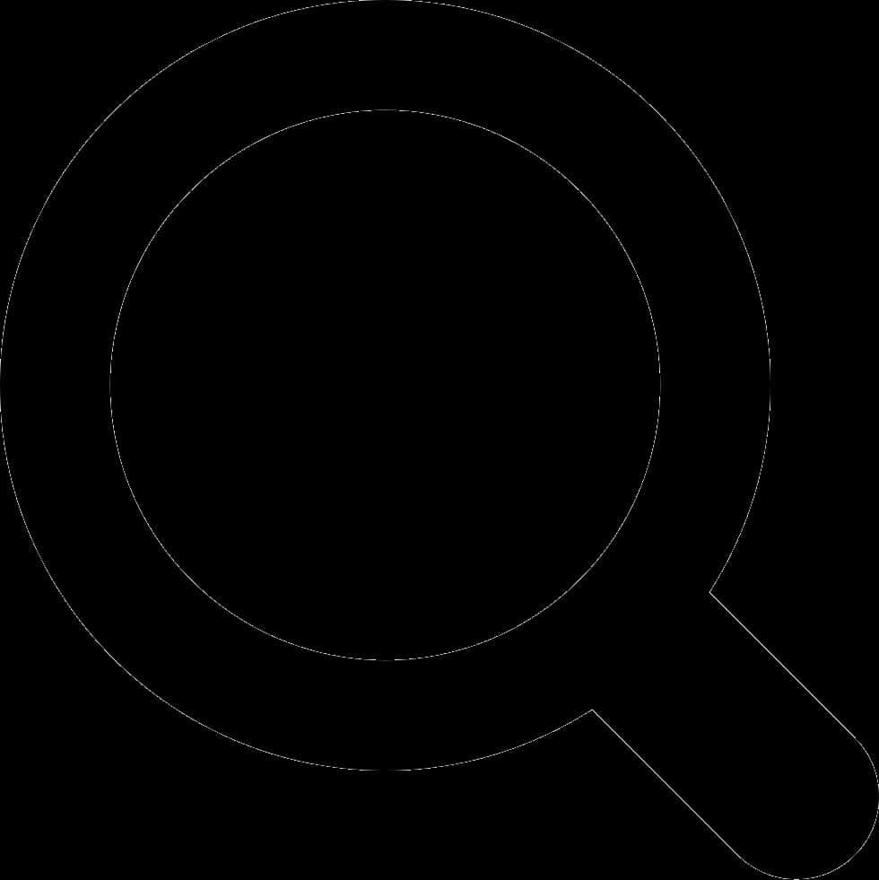 Magnifying Glass Icon Silhouette PNG Image