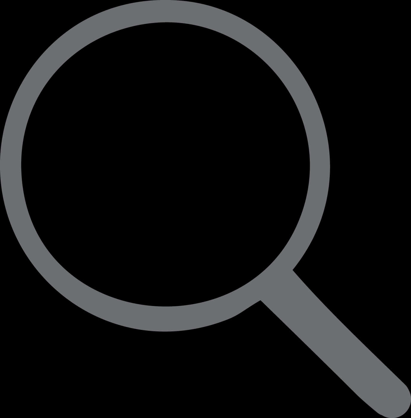 Magnifying Glass Icon Silhouette PNG Image