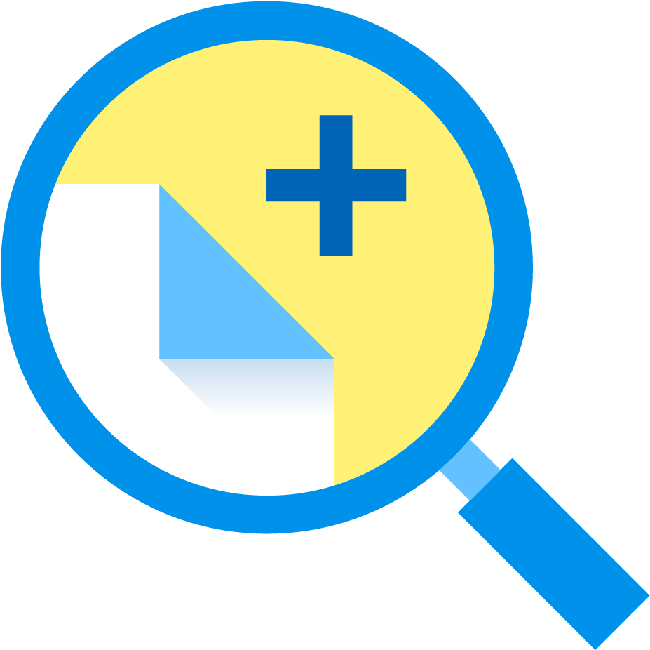 Magnifying Glass Plus Sign Icon PNG Image