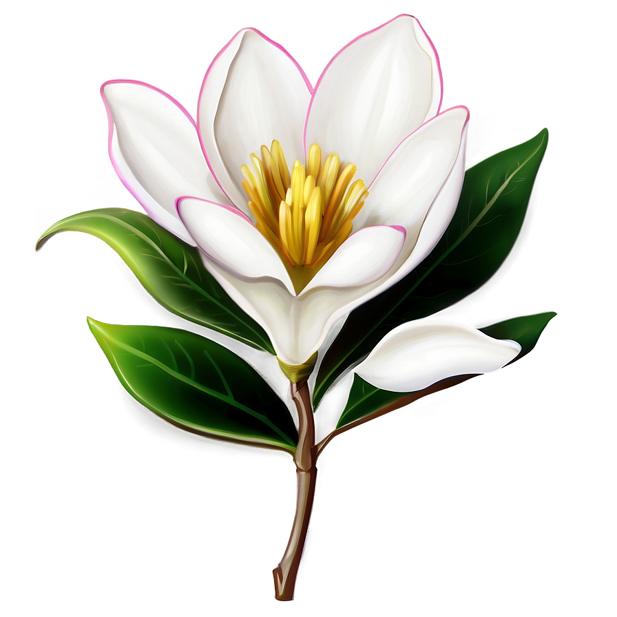 Magnolia Flower Emblem Png Cnb PNG Image