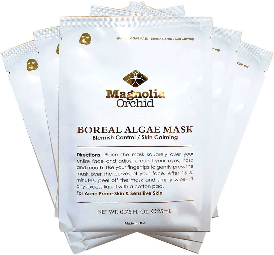 Magnolia Orchid Boreal Algae Mask Packets PNG Image