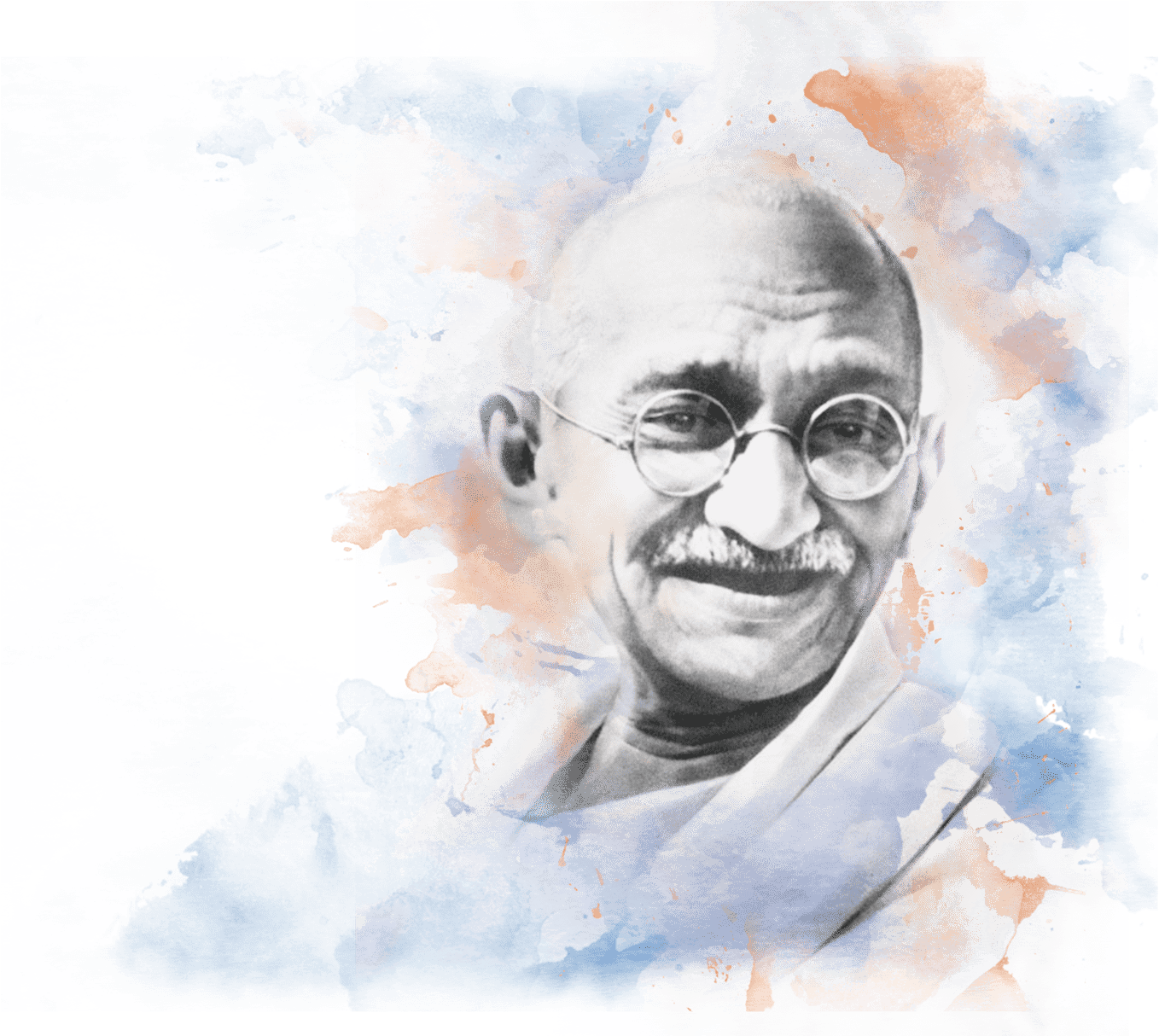 Mahatma Gandhi Abstract Art PNG Image