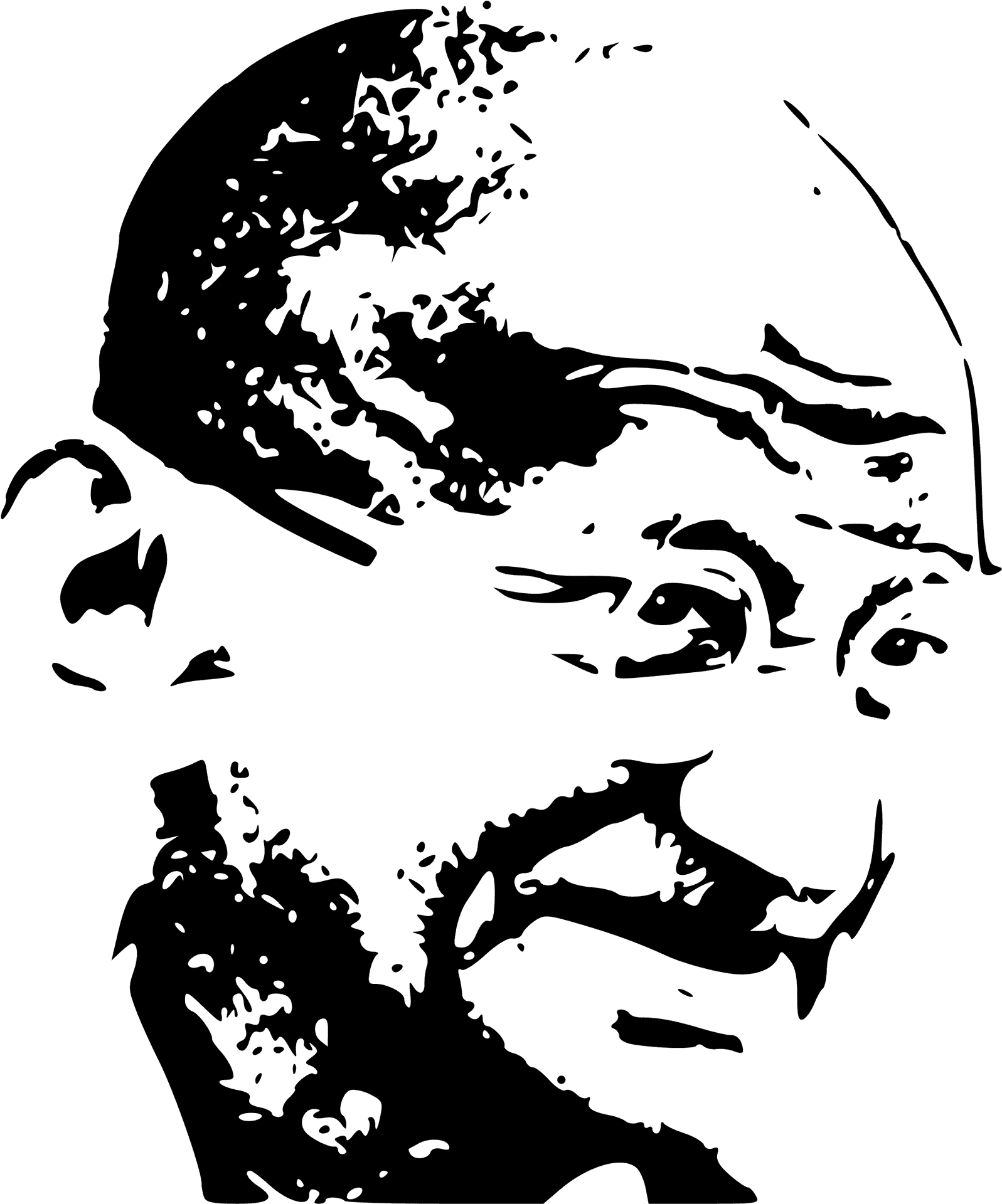 Mahatma Gandhi Iconic Silhouette PNG Image