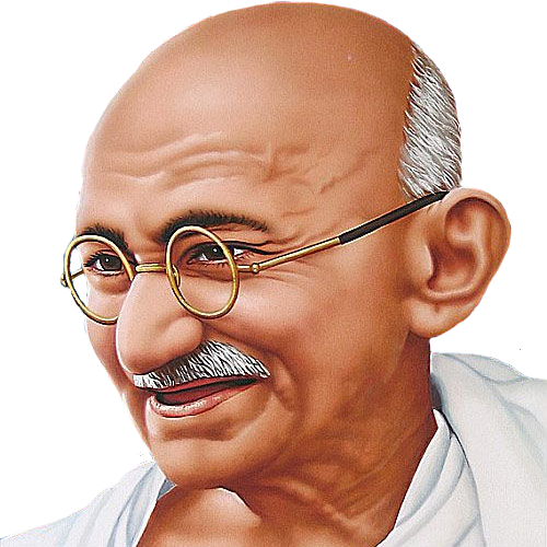 Mahatma Gandhi Portrait PNG Image