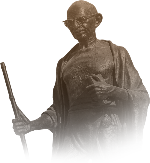 Mahatma Gandhi Statue Profile PNG Image